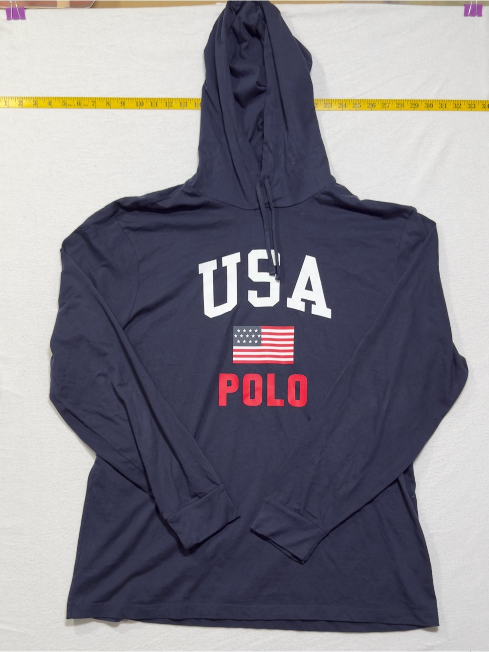 Polo by Ralph Lauren Navy USA Flag Pullover Hoodie
